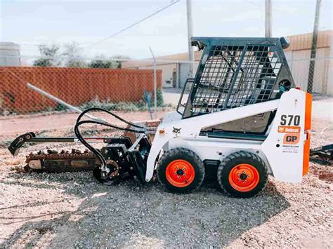 trencher attachment for skid steer rental|bobcat mounted trencher for rent.